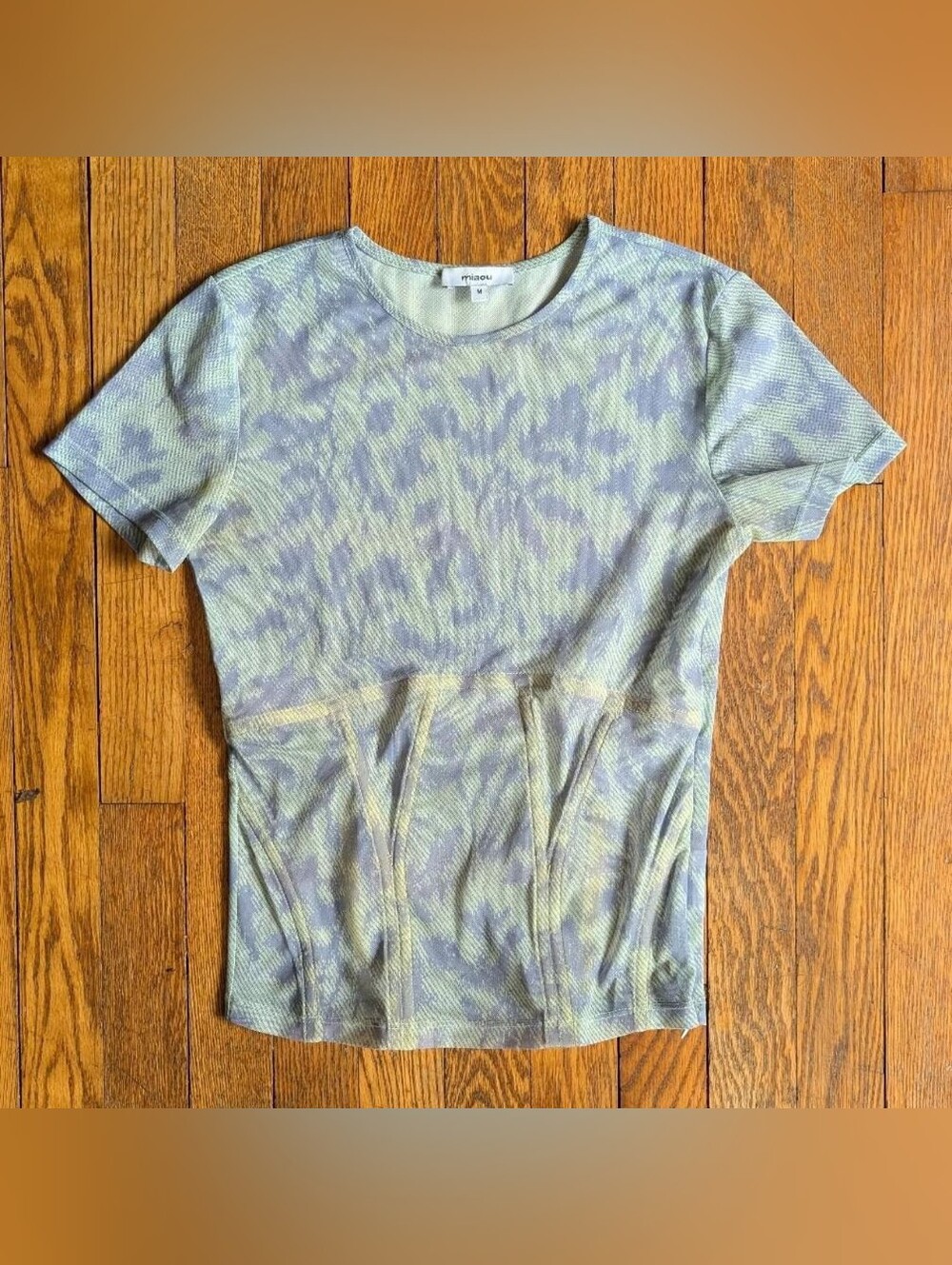 Miamou Romy Short Sleeve Corset T-shirt Sheer Top